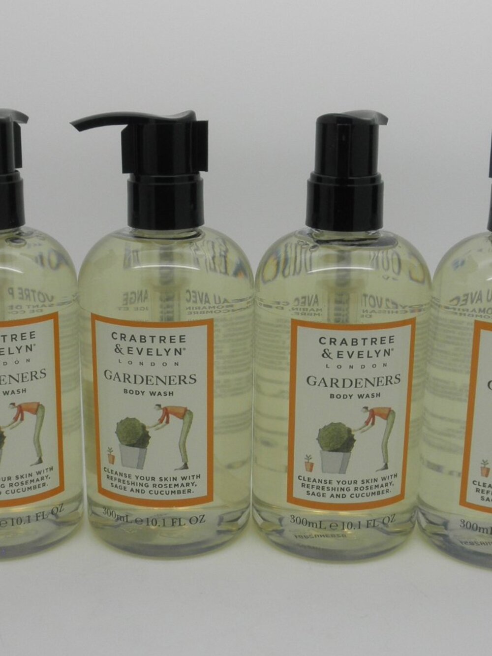 CRABTREE & EVELYN Body Wash 10.1 oz GARDENERS - Lot of 4